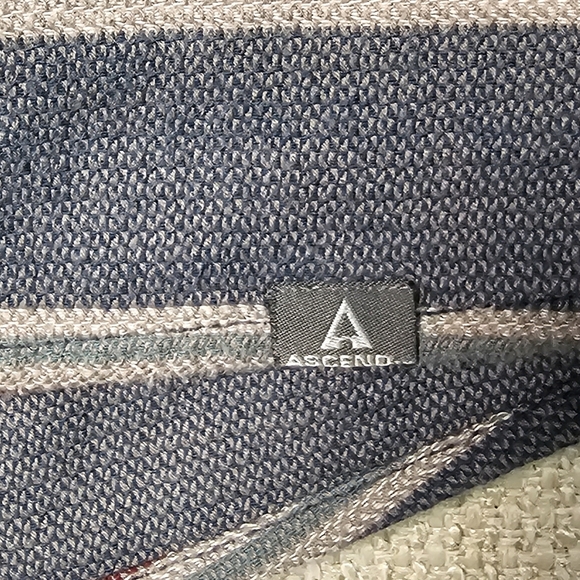 Ascend Men's Striped Button-Up Organic Cotton Jacket Shacket Shirt Large Tall - Picture 11 of 14